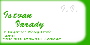 istvan varady business card